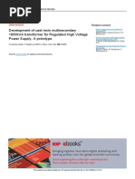 Development of Cast Resin Multisecondary 1600kVA Transformer For Regulated High Voltage Power Supply - A Prototype