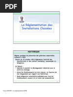 Cours ICPE 1 B - Réglementation ICPE