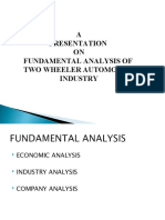 A Presentation ON Fundamental Analysis of Two Wheeler Automobile Industry