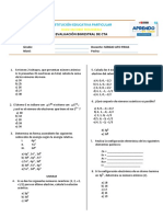 Examen Bimestral de Cta 4 Secundaria