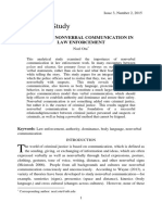 Analytical Study: Decoding Nonverbal Communication in Law Enforcement