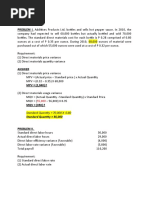 Variance Analysis (Practice Problems)