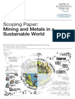 Scoping Paper:: Mining and Metals in A Sustainable World