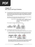 Risk Analysis and Project Evaluation: A B C A B Annual Outcome Probability Sales Prob Sales