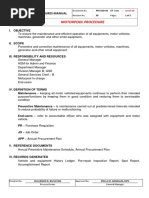 Motorpool Procedure: Procedures Manual