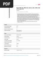 Rack Pdu 2G, Metered, Zerou, 32A, 230V, (36) C13 & (6) C19: Technical Specifications