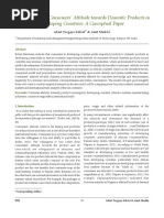 Factors Affecting Consumers' Attitude Towards Domestic Products in Developing Countries: A Conceptual Paper