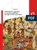Subsistencia y Opresión en Sectores Excluídos Del Siglo XVIII Venezolano