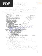 Papers - LK: Answer Question 1 and Four Others Selecting Two From Each Section Poetry and Prose