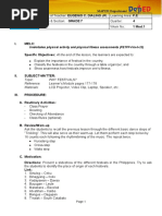 LE Sson Plan For Mapeh-7: Topic: Reference: Materials