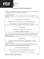 Comparative and Superlative Adjectives