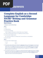 Complete English As A Second Language For Cambridge IGCSE® Writing & Grammar Practice Book Mark Scheme