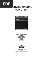 Service Manual Vox Vt40+: Block Diagram:2 Schematic Diagram:3 Hookup:5 Testmode:7 Parts List:15