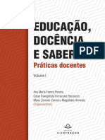 EDUCAÇÃO DOCÊNCIA E SABERES Volume 1 PRÁTICAS DOCENTES Editora Ilustração