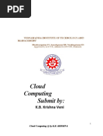 Cloud Computing Submit By:: K.B. Krishna Veni