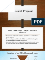 Structure and Content of Research Proposal