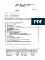 Accountancy: General Instructions