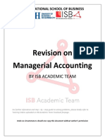 Revision On Managerial Accounting: by Isb Academic Team