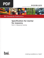 (BS en 998-2-2010) - Specification For Mortar For Masonry - Masonry Mortar