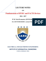 Fundamentals of HVDC and FACTS Devices: Lecture Notes