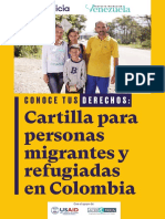 Cartilla para Personas Migrantes y Refugiadas en Colombia 1