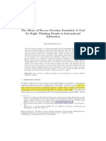 The Abuse of Process Doctrine Extended: A Tool For Right Thinking People in International Arbitration