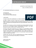 5 Carta de Renuncia Laboral