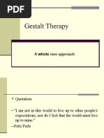 Gestalt Therapy: A Whole New Approach