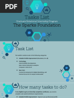 Tasks List: The Sparks Foundation