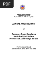 Annual Audit Report: Republic of The Philippines Commission On Audit Regional Office No. IX Zamboanga City