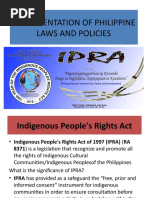 1.16 Implementation of Philippine Laws and Policies