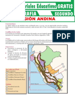 Región Andina para Segundo Grado de Secundaria