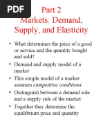 Markets: Demand, Supply, and Elasticity