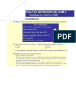 Plantilla de Correccion Del Mcmi-Ii: Instrucciones Generales