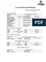 Informe de Atencion de Emergencias: Datos Del Siniestro