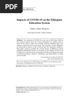 Impacts of COVID 19 On The Ethiopian Edu