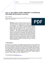 Use of Alternative Waste Materials in Producing Ultra-High Performance Concrete