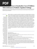 A Clinical Pathway To Standardize Care of Children With Delirium in Pediatric Inpatient Settings-2019