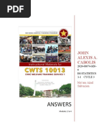 Cabolis, John Alexis A., Answers Cwts