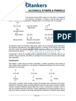 Alcohols, Ethers & Phenols: Structure