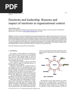 Emotions and Leadership. Reasons and Impact of Emotions in Organizational Context