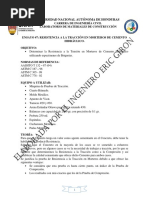 Resistencia A La Tracción en Morteros de Cemento Hidráulico