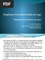 Employees Provident Funds Act 1952: Payment of Gratuity Act 1972