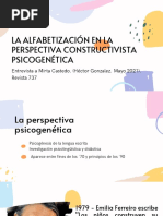 La Alfabetización en La Perspectiva Constructivista Psicogenética