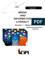 Media AND Information Literacy: Quarter 1 - Week 6