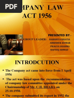 Company Law ACT 1956: Presented By