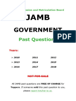 Jamb Government Past Questions