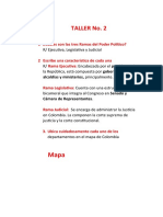 TALLER No 2 DIVISIÒN POLITICA Y ADMINISTRATIVA DE COLOMBIA