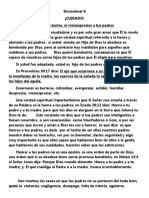 Devocional 6 CUIDADO No Te Burles, Ni Menosprecies A Tus Padres.