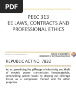 PEEC 313 Ee Laws, Contracts and Professional Ethics: Lecture 3 - Ra 7832 Anti-Pilferage Act